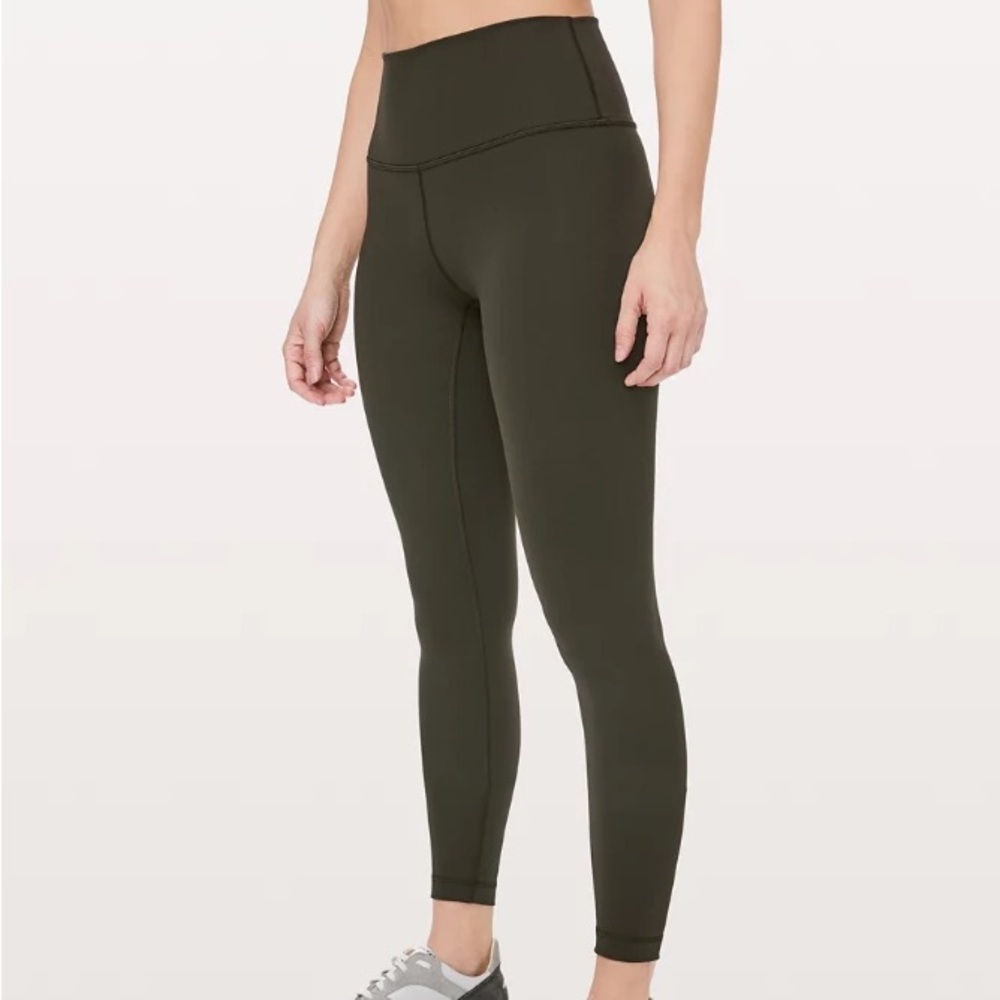Lululemon Wunder Under army green leggings
